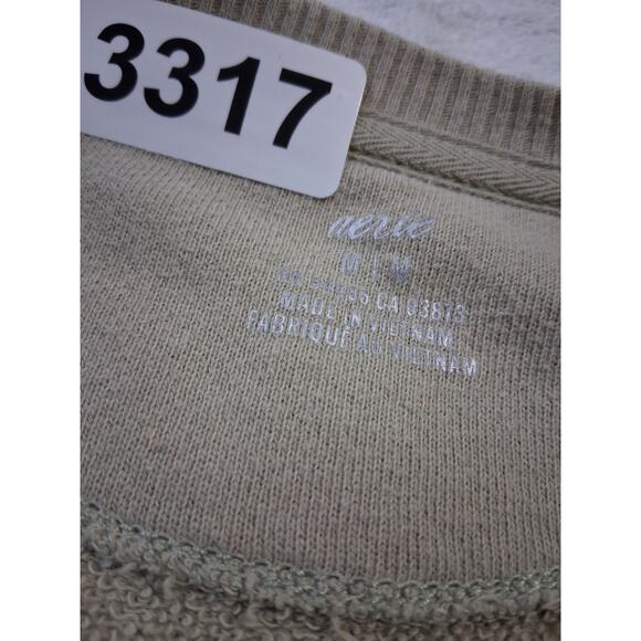 Aerie Floral Embroidered Women's size Medium Oversized Academia Prep Sweatshirt - Picture 9 of 9